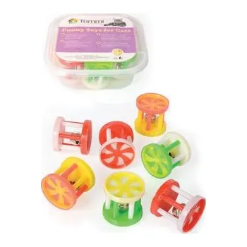 Hračka pro kočku Hračka BOX Válec s rolničkou 4cm/7ks