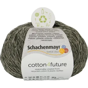 Příze Schachenmayr Cotton 4 future 70 Šedozelená (Příze Cotton 4 future 70 Khaki)