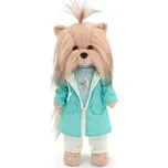 Yoyo s tělíčkem s kostřičkou v modrém kabátku - jorkšírka od firmy ORANGE TOYS (Lucky Yoyo Rainy Day)