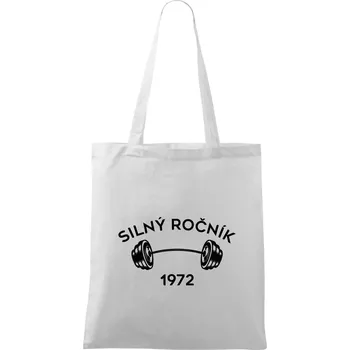 Nákupní taška Silný ročník - Letopočet 1972 - Taška bavlněná - 42 x 38 cm ( Bílá )