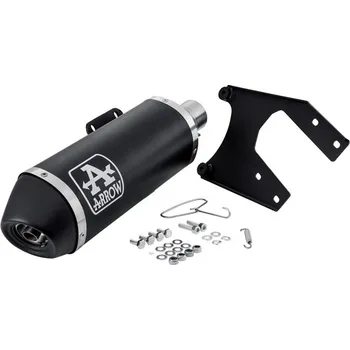 Výfuk pro motocykl Výfuk ARROW Urban černý s katalyzátorem, Vespa Primavera, Sprint 125-150ccm (`20-) Euro5 AR53537ANK