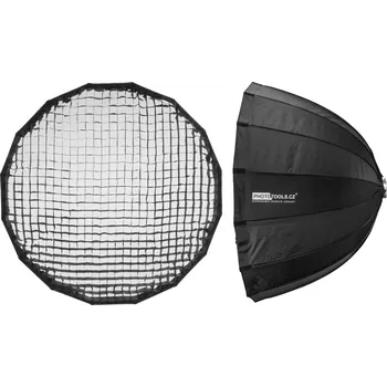 Softbox Phototools Hluboký softbox DEEP 120 cm rychlorozkládací s voštinou, adaptér Bowens