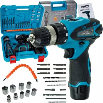 Aku vrtačka šroubovák v kufříku + 2x18V baterie a příslušenství