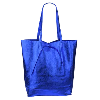 Kabelka NovaKabelka.cz Kožená italská kabelka Annalisa Azzura Scura Lucida