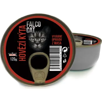 Krmivo pro kočku FALCO CAT 120g hovězí kýta - 8ks