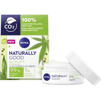 Pleťový krém Nivea Naturally Good denní krém s konopným olejem 50 ml