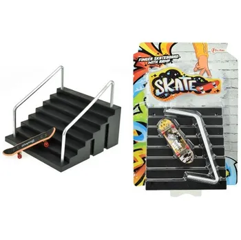 fingerboard Teddies Skateboard prstový se schůdky a zábradlím