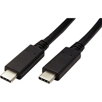 Datový kabel ROLINE GREEN USB 10Gbps (3.2 gen 2) kabel, USB C(M) - USB C(M), PD 100W, TPE, černý, 1m - 11.44.9053