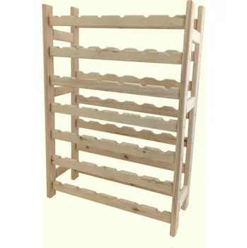 Dřevěný stojan na víno pro 42 lahví, 64 x 105 x 25 cm