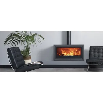 Krbová kamna Panadero Denia Stoves Panoramic Wall EcoDesign, černá