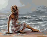 Zuty Dívka a moře 40 x 50 cm