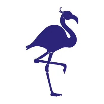 Samolepicí dekorace na vozidlo Plameňák 003 pravá (22 - střední modrá) SAMOLEPKA NA AUTO, NÁLEPKA, FÓLIE, POLEP, TUNING, VLASTNÍ TEXT, TISK, AUTOSAMOLEPKY.cz, POLEPY, OBRÁZEK, LOGO, 3D STICKERS