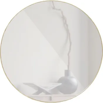 Zrcadlo WOOOD Zlaté kovové závěsné zrcadlo Doutzana 80 cm