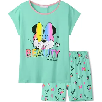 Dětská móda Dívčí letní pyžamo - KUGO WP0900, zelinkavá Barva: Zelená, Velikost: 158