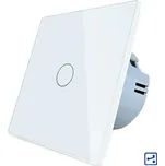 WELAIK skleněný dotykový vypínač schodišťový/křížový kompletní ř.6/7- bílý