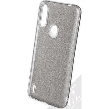 Pouzdro na mobilní telefon 1Mcz Shining TPU třpytivý ochranný kryt pro Motorola Moto E7 Power stříbrná (silver)