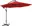Uniprodo Boční kruhový slunečník s náklonem 300 cm, červený