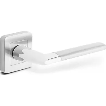 Dveřní kování Klika Iskra - nikl/satina (komplet 2ks)