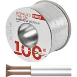 Dvojlinka nestíněná 2x1,0mm bílá EMOS S8281 100m