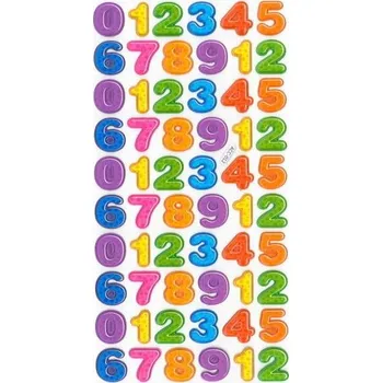 Fiorello Nálepky do fotoalba GR-NP138 3D číslice 60 ks samolepka Fiorello Nálepky do fotoalba GR-NP138 3D číslice 60 ks