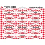 ARCH Samolepky na kořenky s červeným ornamentem čočka - základ v kuchyni