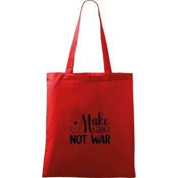 Make tea not war - Taška bavlněná - 42 x 38 cm ( Červená )