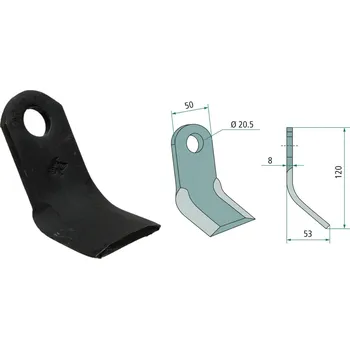 Mulčovací Y-nůž pro Willibald, 120/8/20,5 mm