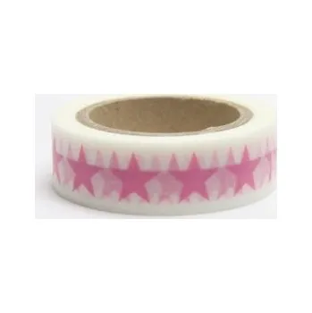Lepicí páska Dekorační lepicí páska - WASHI tape-1ks růžová 5cí