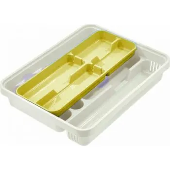 Příborník do zásuvky Příborník patrový Tontarelli (bílá/oranžová)