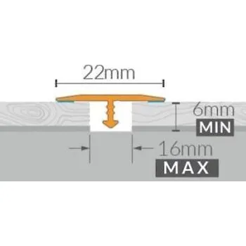 soklová lišta Nalepovací přechodová lišta Arbiton CS22 1,86 m - Titan