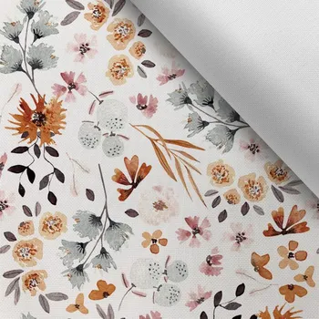 Látka s potiskem kočárkovina TD/NS polní květiny Lea