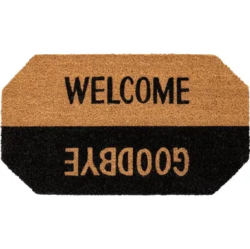 Rohožka Kokosová vnitřní čistící vstupní rohož FLOMA Ruco Welcome - Goodbye - 40 x 70 x 1,5 cm