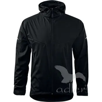 Dámská softshellová bunda Adler Pánská nezateplená softshellová bunda s kapucí, vel. XXXL, černá