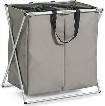 Koš na prádlo Zeller Dvoukomorový koš na prádlo, 128l, šedý