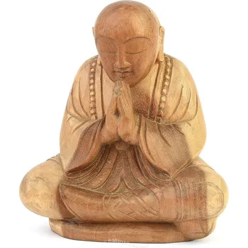 Modlící se mnich dřevěná soška 20cm