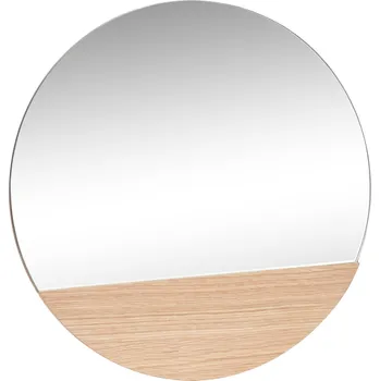 Zrcadlo Hübsch Nástěnné zrcadlo, kulaté, dubové, průměr 50 cm - 880417