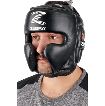 Chránič hlavy na box a bojový sport HELMA ZEBRA PRO SPARRING - pravá kůže Velikost: M