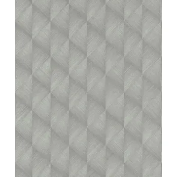 Tapeta Vliesová 3D tapeta 687903 geometrická šedá, stříbrná / Tapety na zeď Tropical House (0,53 x 10,05 m) Rasch