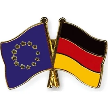 Odznak (pins) vlajka Evropská unie (EU)+Německo - barevný