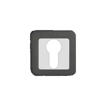 Dveřní kování Rozeta na vložku grafit/chrom - komplet 2ks