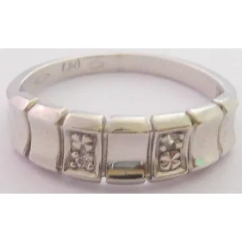 Prsten Klenoty Budín Zlatý prsten z bílého zlata osázený zirkony 585/2,40gr vel.52 HK1036 (Klenoty Budín Zlatý prsten z bílého zlata osázený zirkony 585/2,40gr vel.52 HK1036)