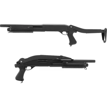 Airsoftová zbraň CYMA Airsoft brokovnice M870 se sklopnou pažbou, krátká, ABS (CM.352)