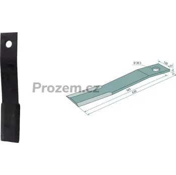 Mulčovací nůž pro Schulte, 401016, 630/12/38,5 mm