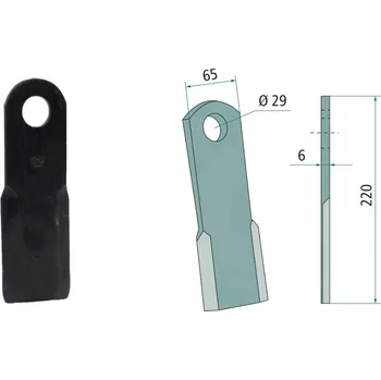 Mulčovací nůž pro Ugeløse, UG4230, 220/6/29 mm