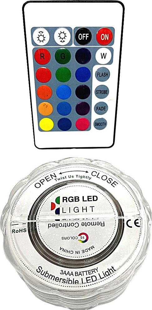 Svítící LED světlo pod vodní dýmky s dálkovým ovládáním