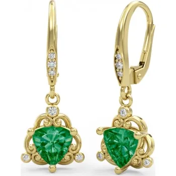 Náušnice Couple, Velkolepé náušnice Antoinette II, žluté zlato s&nbsp;barevnými zirkony, 585-66-3-0389.0Z00.0.00.106.10