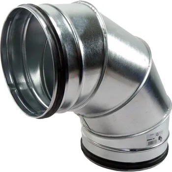Ventilační potrubí Dalap Kovové koleno pro kruhové potrubí 90 st./ 150 mm s těsnící gumou