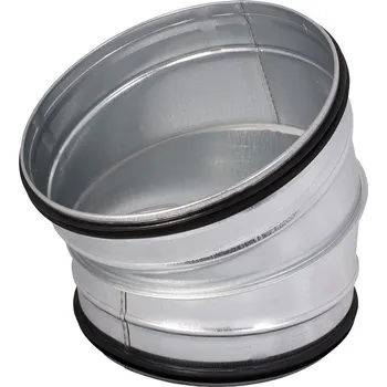 Ventilační potrubí Dalap Kovové koleno pro kruhové potrubí 30 st./ 200 mm s těsnící gumou