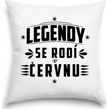 Dekorativní polštářek Polštář - Legendy se rodí v červnu