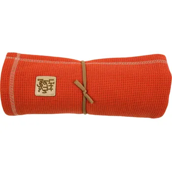 Dětská deka cihlově červená bavlněná deka